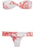 printed bandeau bikini set