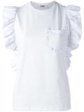 frill detail sleeveless top