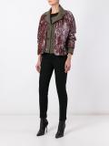 quilted overlay cropped jacket