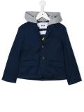 hooded buttoned jacket