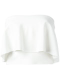 strapless flounce top 