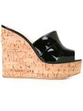 cork wedge mules