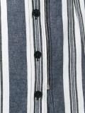 striped buttoned A-line skirt