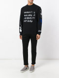 faded stamp print sweatshirt
