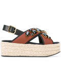 espadrille platform crossover sandals