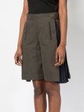 side pleat shorts