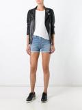 stonewashed denim shorts