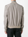 multi-zippers bomber jacket
