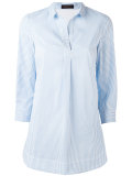 open neck striped shirt 