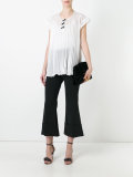 pleated sheer T-shirt