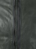 zipped leather jacket