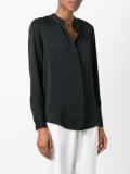 contrast stitch trim blouse
