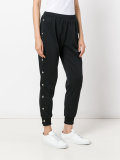 buttoned lateral cropped trousers