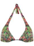 floral print triangle bikini top