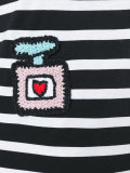 knitted patches striped dress