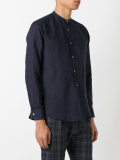 band collar shirt