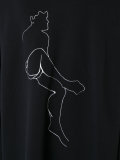 human figure print long sweatshirt 