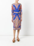 paisley print midi dress