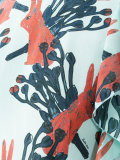 rabbits print belted blouse