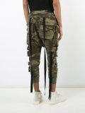 camouflage tapered trousers 