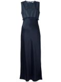 frayed detail midi dress