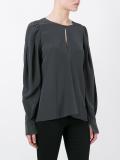 keyhole detail blouse 
