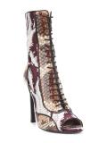 snakeskin effect contrast boots