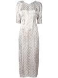 zigzag striped maxi dress
