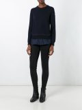 layered effect knit sweater