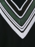 striped v-neck jumper