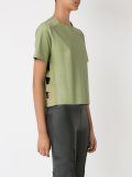 leather shortsleeved top