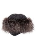 Cashmere and Fox Fur Fitted Hat