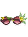 floral motif round sunglasses