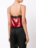 sequinned lace camisole top