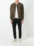 sleeve stripe stadium jacket