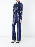 pleated jacquard jumpsuit