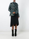 paisley print scalloped blouse