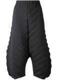 textured cropped trousers