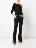 buttoned laterals straight trousers