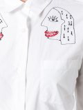 'Faces'刺绣衬衫