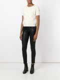 textured front panel knit top