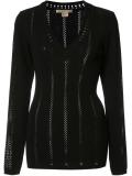 V-neck knitted blouse