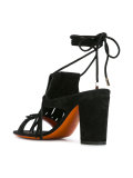 buckled fringed sandals