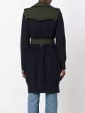 contrast sleeve trench coat