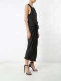 gathered detail shift dress