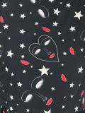 stars print ruffled dress