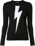 lightning bolt knit jumper