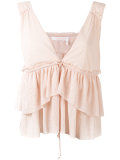 layered ruffle blouse