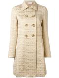 jacquard double-breasted coat