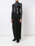 long dress with shoulder straps